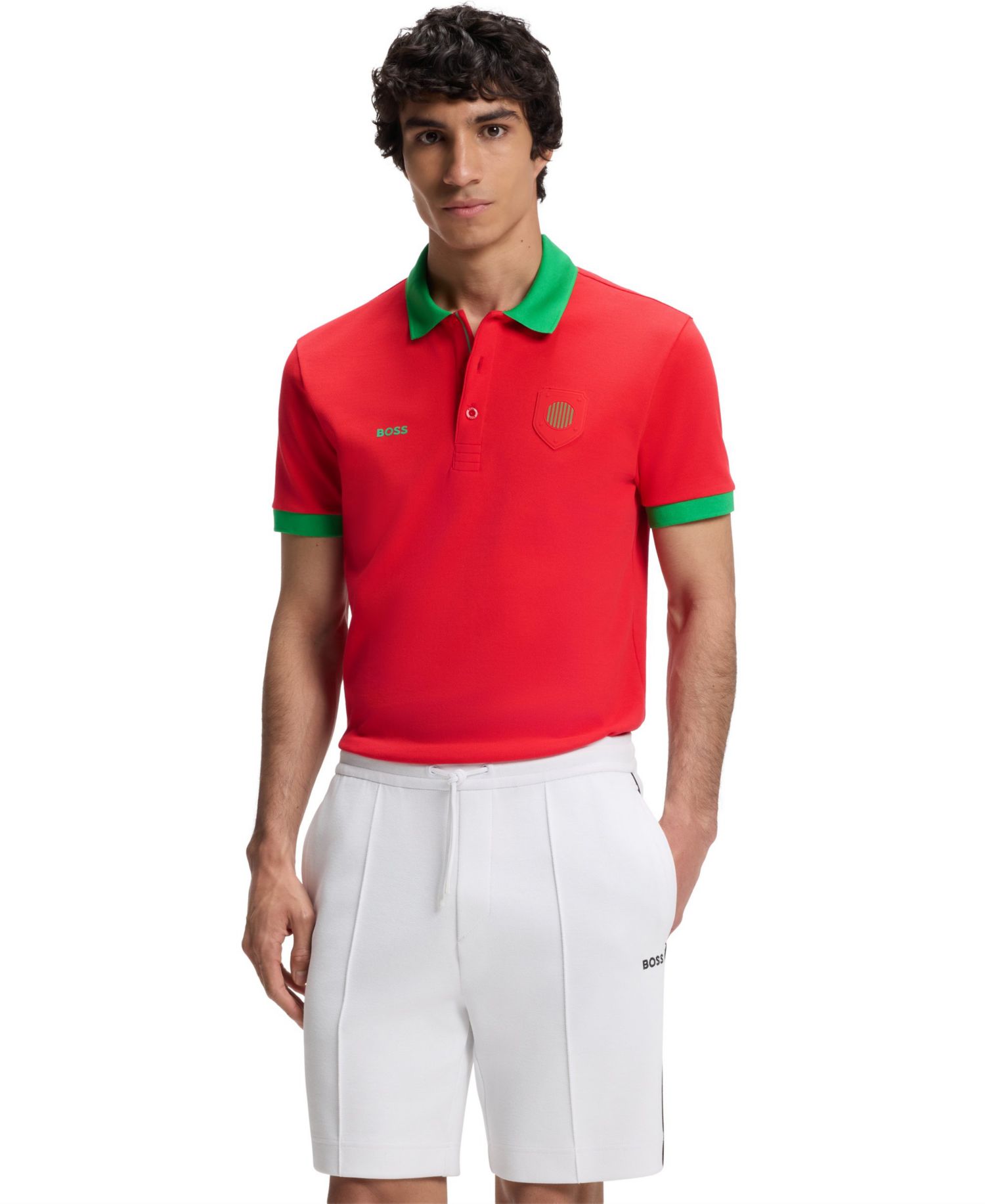 Men's Paddy Portugal Country Flag Trim Polo Shirt
