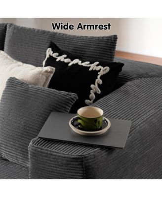 104" No Assembly Required Cloud Sectional Sofa, L-Shape Couch Chaise Lounge with Deep Seat and Wide Armrest for Living Room Bedroom