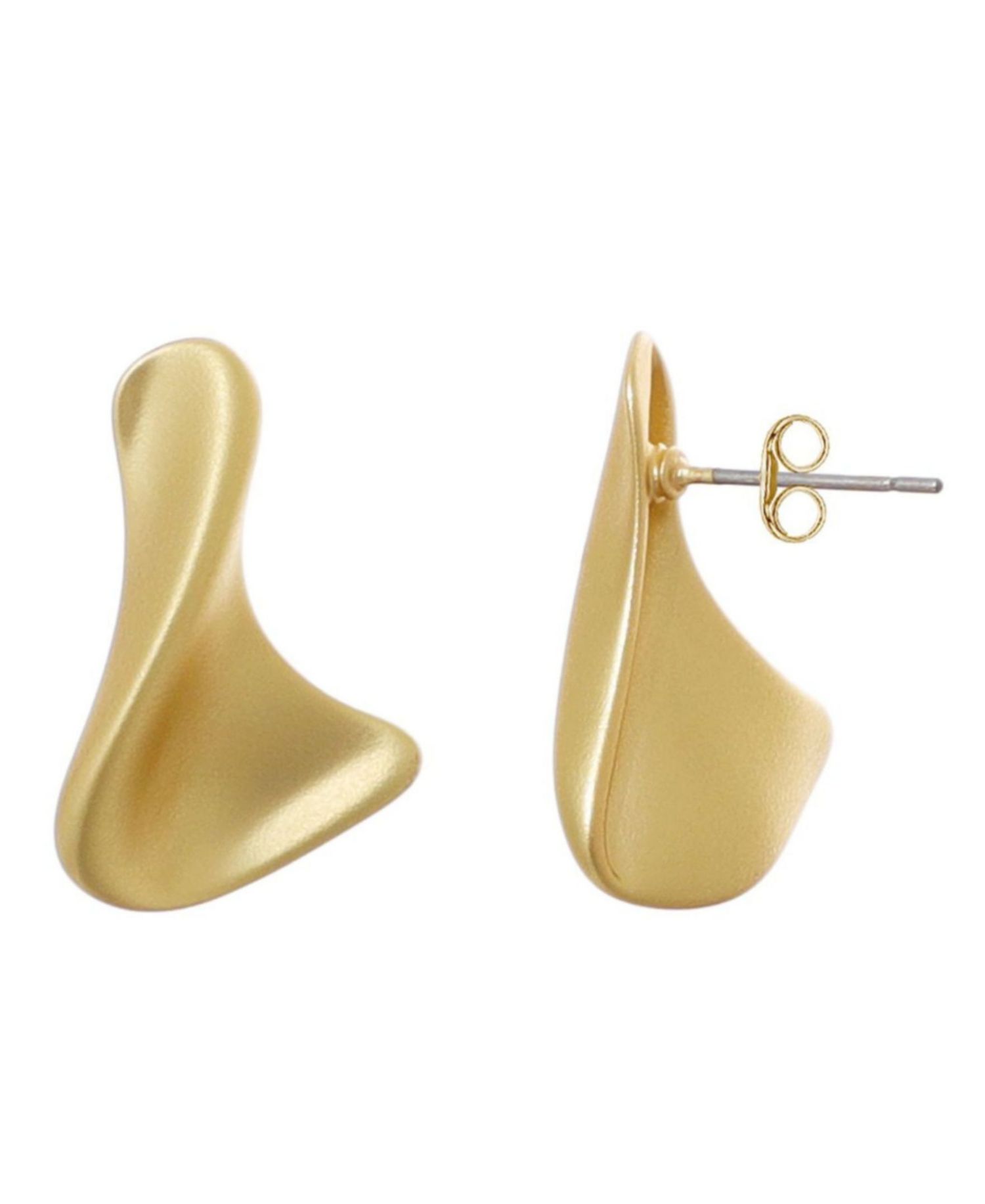 14k Gold-Plated Twist Stud Earrings