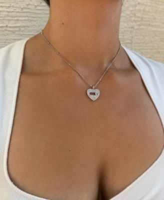 Silver 2-Piece Mama Heart Pendant Necklace Set