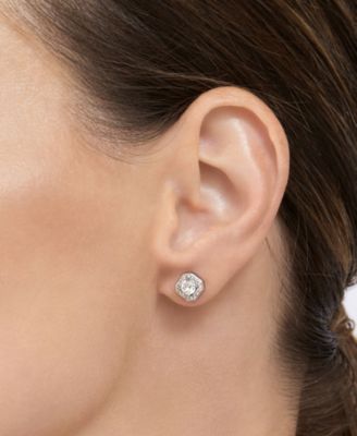 Silver 3-Piece Huggie and Stud Earring Set