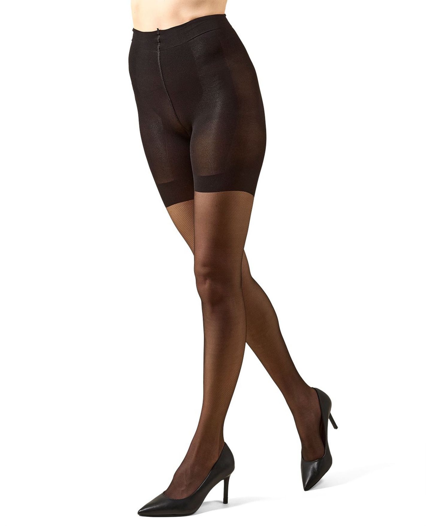 Женские колготки MeMoi Nudes Ultra Bare Micronet Mid Toner Control Pantyhose, цвет: Чёрный — фото 3