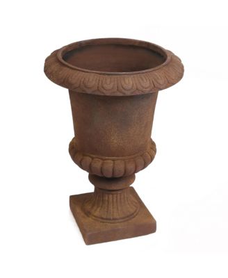 Rustic Brown MgO Indoor/Outdoor Urn Planter, 15" Diameter