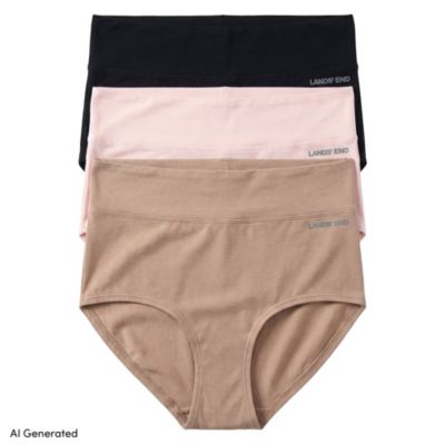 Women's High Rise Full Coverage Brief Soft Essential Everyday 3 Pack Panties