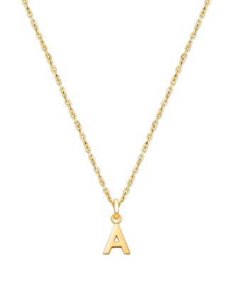 14K Gold Modern Initial Necklace