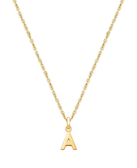 Детское колье Tiny Blessings 14K Gold Modern Initial, цвет: 14k Золотой