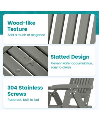 Foldable All Weather HDPE Patio Dining Chair with Armrests