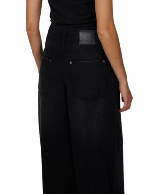 Women's Baggy Vintage Wash Seam Denim Jeans