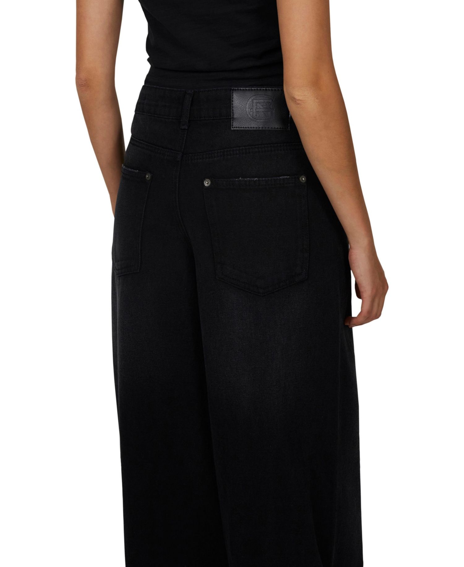 Women's Baggy Vintage Wash Seam Denim Jeans