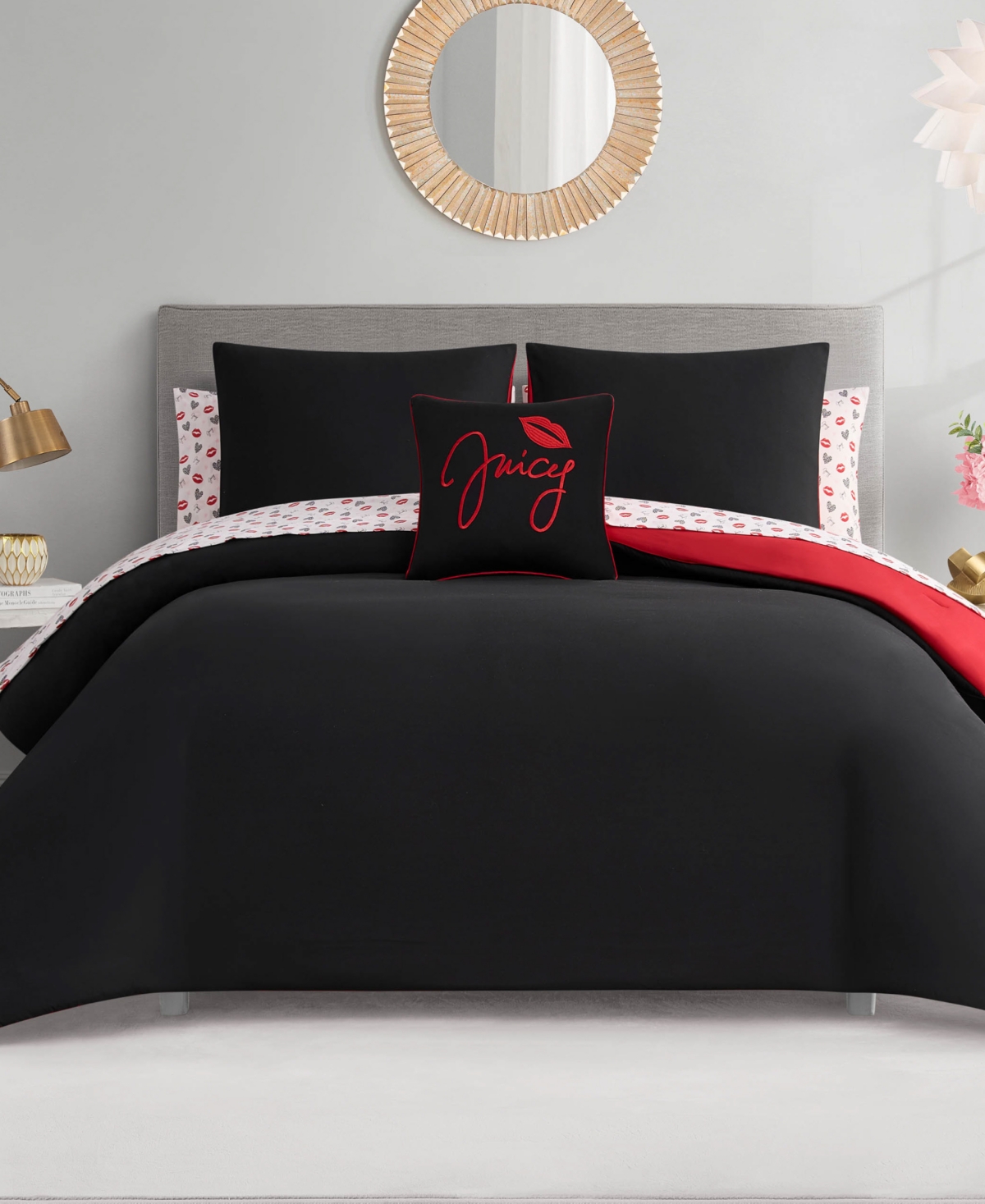 Juicy Couture Glam Girl Reversible Bed in a Bag 8-Pc. Comforter Set