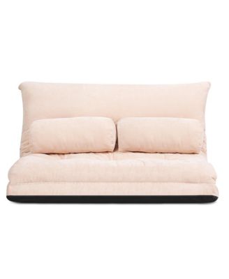 Floor Sofa Bed 6-Position Adjustable Sleeper Lounge Couch with 2 Pillows