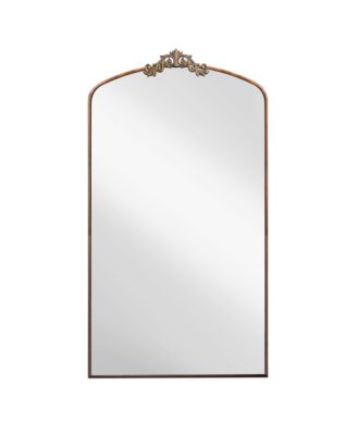 36x66 Inch Vintage Ornate Arched Full Length Floor Mirror Metal Framed Dressing Mirror for Bedroom Living Room Entryway