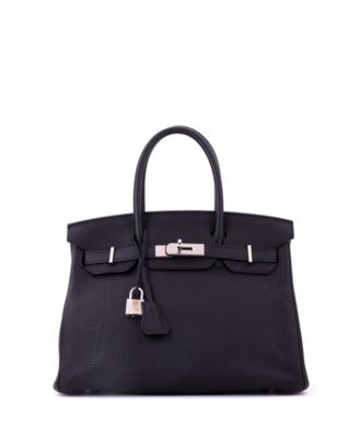 Birkin 30 Handbag Black Togo with Palladium Hardware