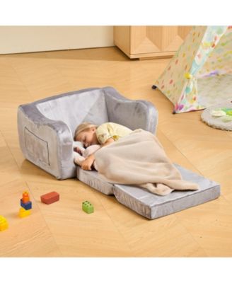 2-in-1 Kids Sofa Foldable Toddler Couch Convertible Chair and Lounger