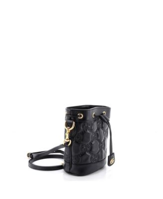 Small GG Convertible Bucket Bag GG Matelasse Leather