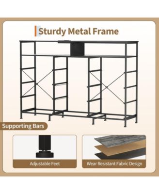 Dresser for Bedroom with 11 Drawers Featuring LED Light and Power Outlet, Fabric Dressers and Chest of Drawers