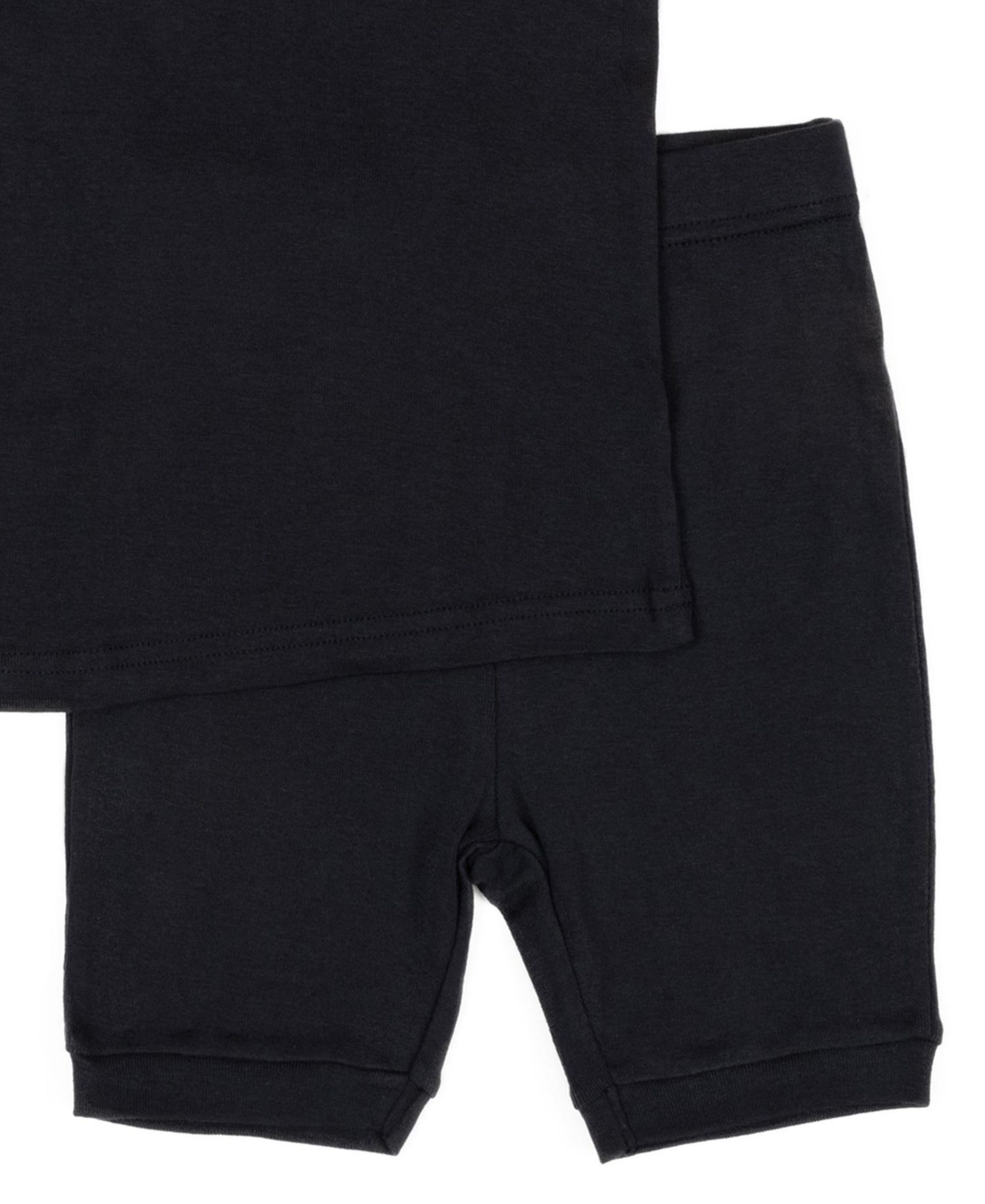 Toddler Matching Family Two Piece Cotton Short Sleeve Shirt and Shorts Solid Color Pajamas 2T-5T