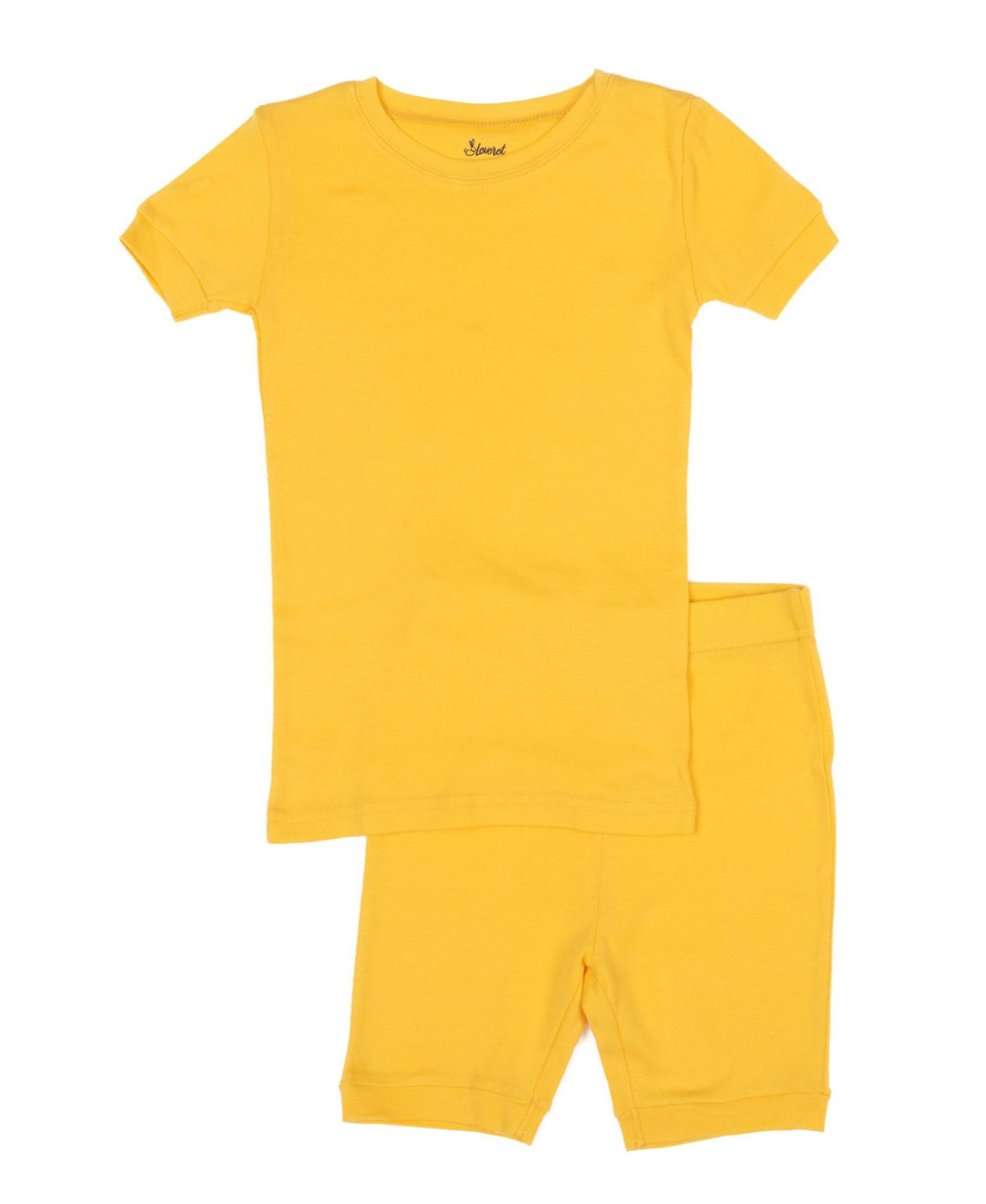 Toddler Matching Family Two Piece Cotton Short Sleeve Shirt and Shorts Solid Color Pajamas 2T-5T