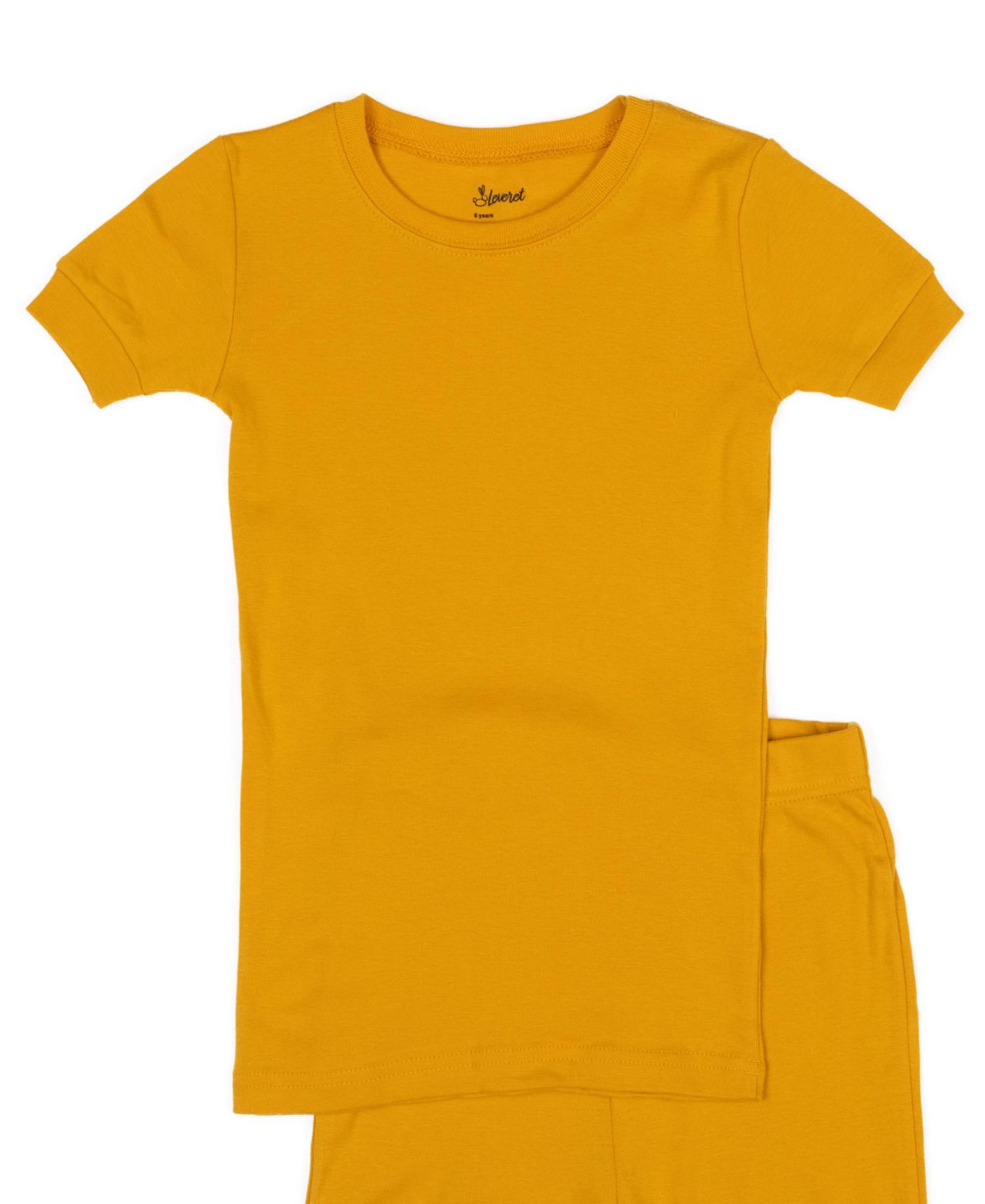 Toddler Matching Family Two Piece Cotton Short Sleeve Shirt and Shorts Solid Color Pajamas 2T-5T