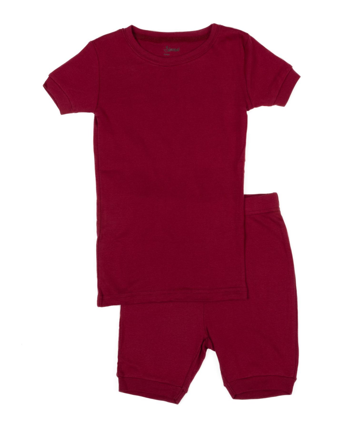 Toddler Matching Family Two Piece Cotton Short Sleeve Shirt and Shorts Solid Color Pajamas 2T-5T