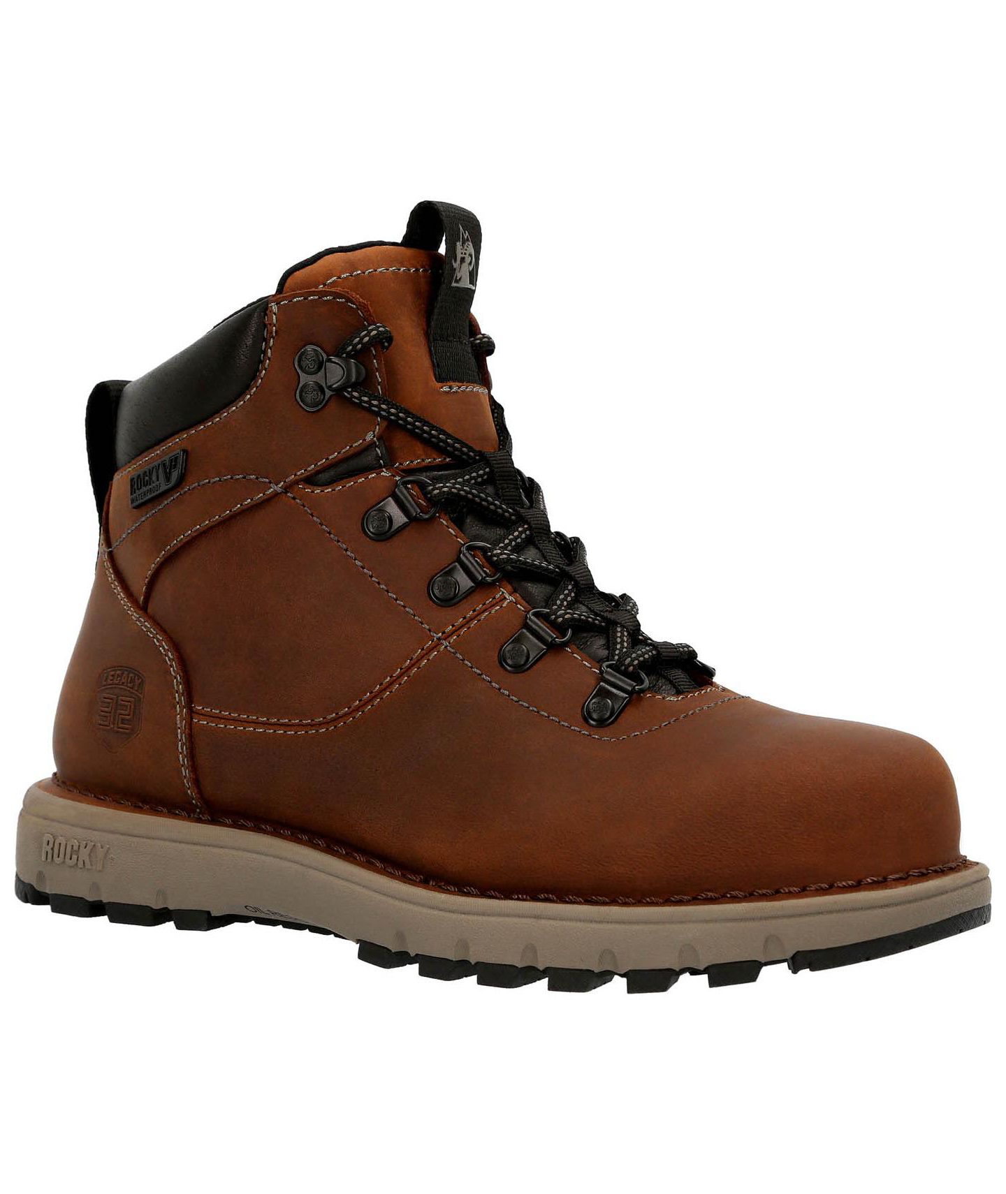 Женские ботинки ROCKY Legacy 32 Composite Toe Waterproof Work, цвет: Коричневый — фото 1