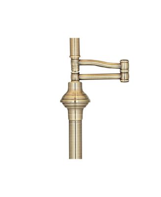 Montebello Traditional Tall Standing Floor Lamps Set of 2 Lights Swing Arm Metal Antique Brass Finish