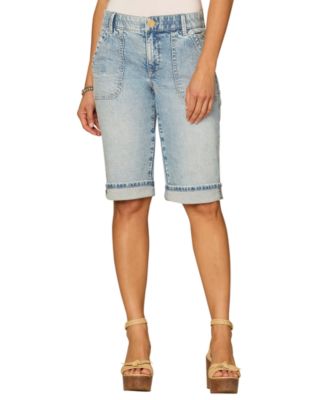 Petite Mid-Rise Bermuda Shorts