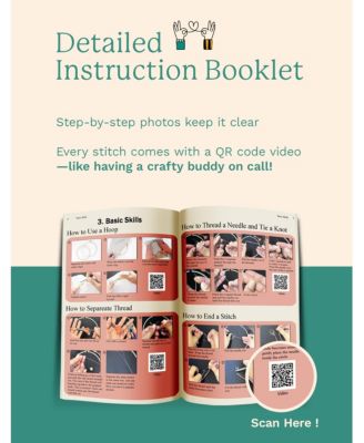 Classic Embroidery Stitches Practice Kit Beginner Adults Hand Learning Stitches