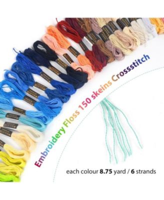 150 Color Rainbow Embroidery Floss Cross Stitch Bracelet Yarn Craft Thread Skeins