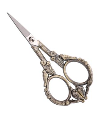 4.6” Vintage Detail Shears Sewing Embroidery Craft Artwork Needlework Yarn Handicraft DIY Tool Thread Snips Rainbow Bird