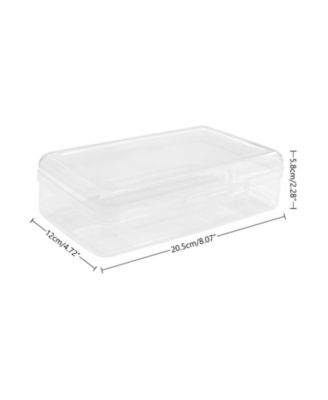 Clear Pencil Case Plastic Stackable Box School Classroom Supply