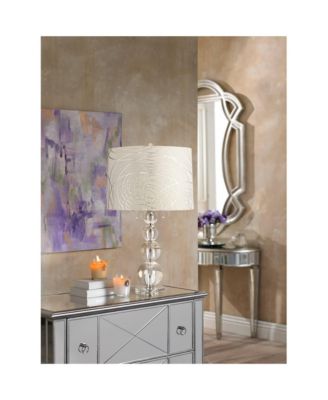 Modern Table Lamp 26.5" High Clear Crystal Stacked Spheres
