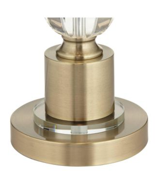 Jordan 27 1/2" Tall Traditional Table Lamp Pull Chain Brass Finish Metal Crystal Single Living Room Bedroom