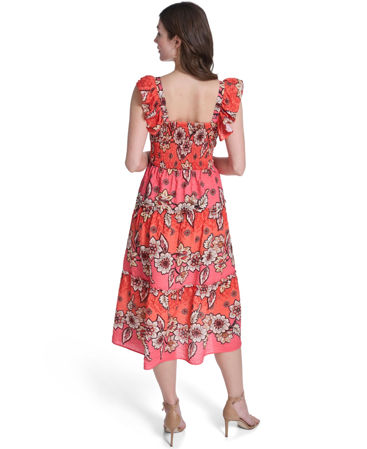 Petite Square Neck Sleeveless Midi Dress