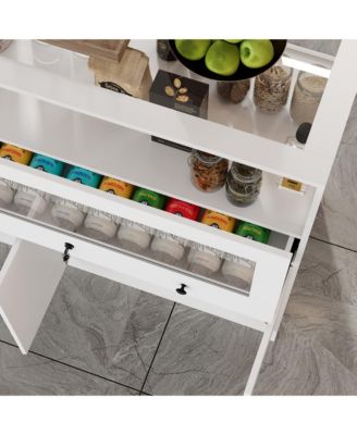  Storage/Display Cabinet with Glass Top , Bedroom Dresser Armoire Island