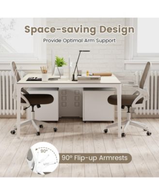 Ergonomic Mesh Desk Chair with Lumbar Support and Flip-Up Arms