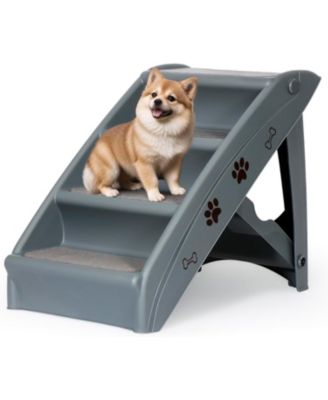 Folding Dog Stairs, Portable Indoor/Outdoor Pet Steps for Bed, Couch and Car, Pet Staris for Small Pet Dog/Cat