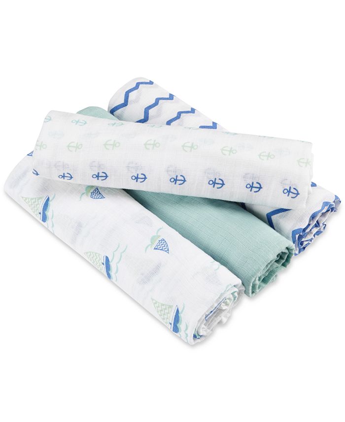 aden by aden + anais aden + anais 4Pk. Sailing Sea Swaddle Blankets