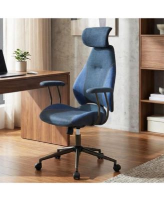 Ergonomic High-Back Office Chair with 2D Headrest and Rocking Backrest
