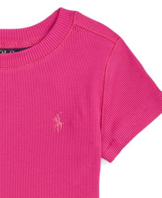 Girls' 2T-6X Ribbed Crewneck Boxy T-Shirt