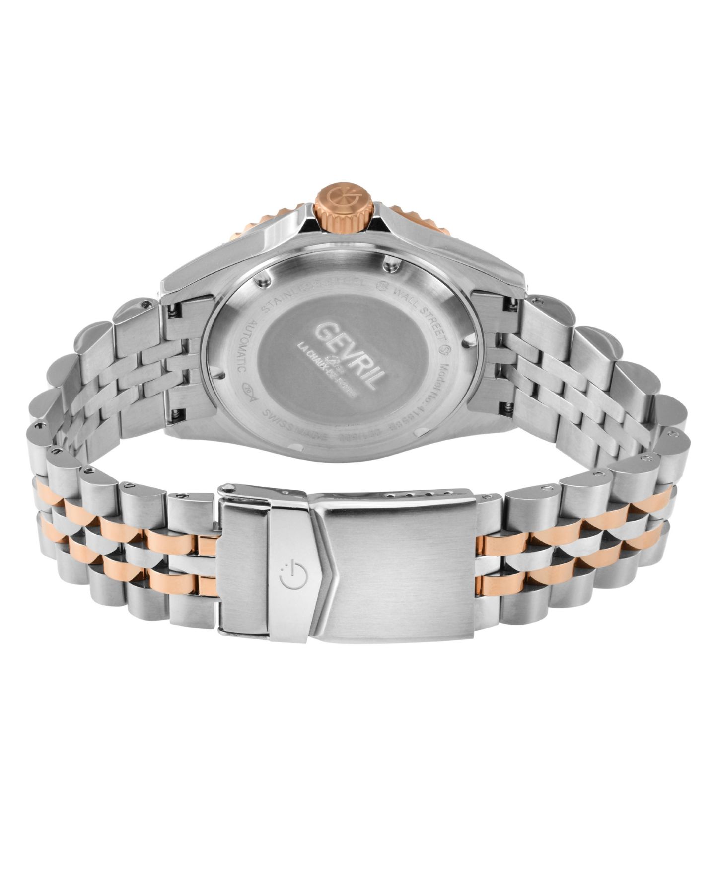 Мужские часы Gevril Wall Street Swiss Automatic Two-Tone SS/IPRG Bracelet Watch — фото 2