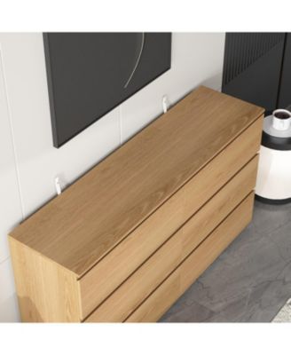 6-Drawers Wood Chest of Drawer Cabinet Organizer Dresser