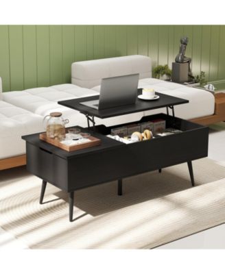 Coffee Table Lift Top with 2 Hidden Compartments