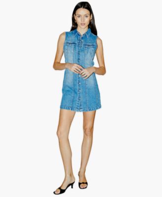 Women's Sleeveless Button-Up Dress