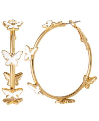 Butterfly Hoop Earrings for Women