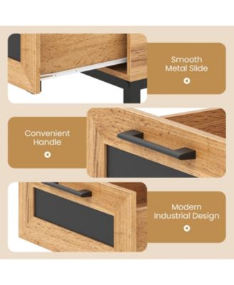 47 in Oval Coffee Table with Storage and Open Compartments