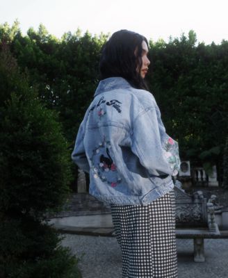 Women's Pleated Back Trucker Jacket