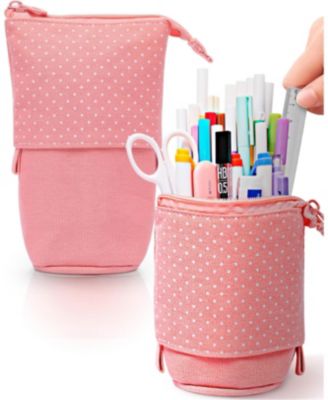 Standing Pencil Case Cute Stand Up Pouch Telescopic Pen Holder School Office Supplies