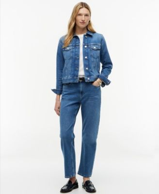 Women's Slim-Fit Collared Denim Jacket