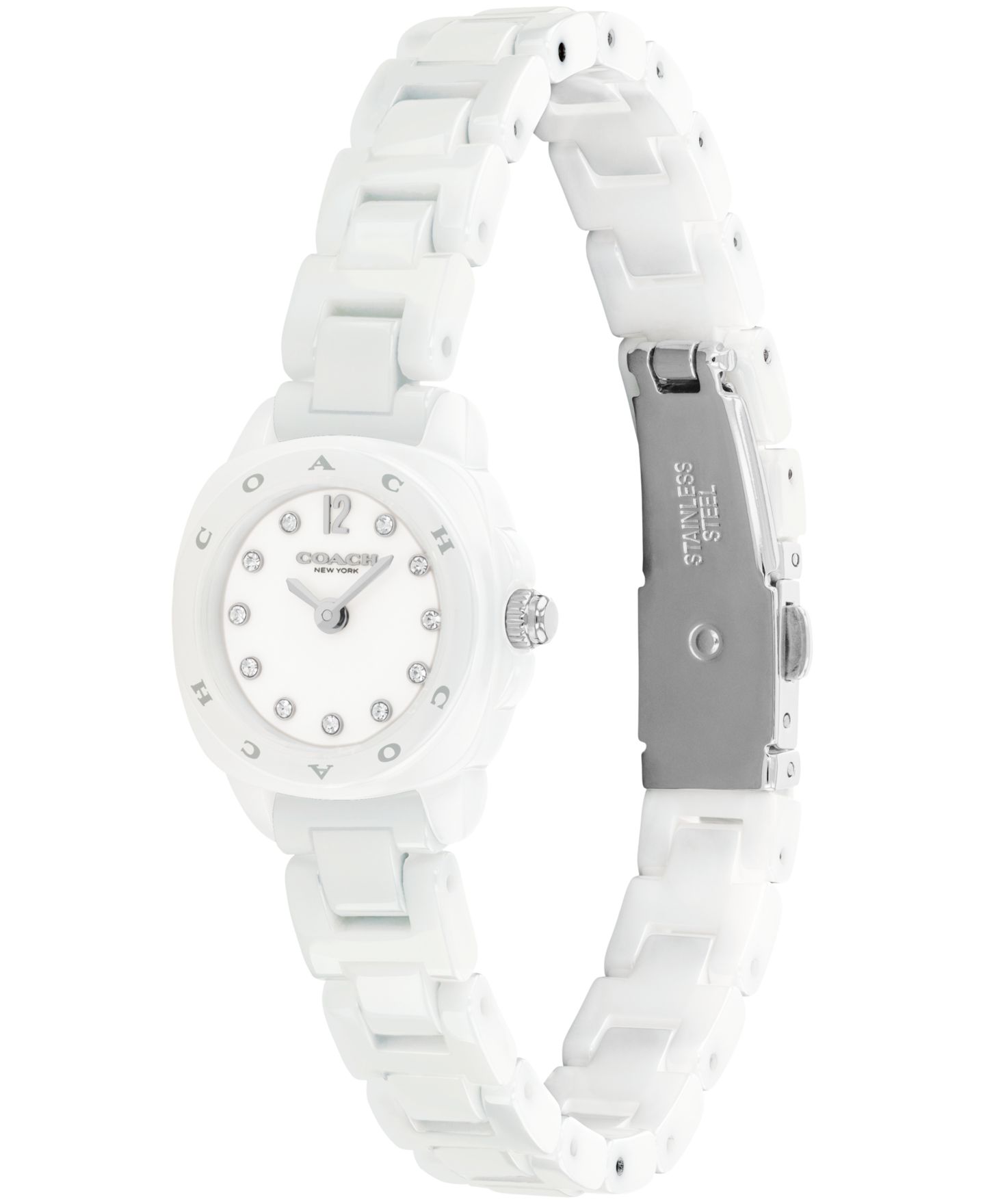 Женские часы Coach Kitt White Ceramic Bracelet Watch 21mm — фото 2